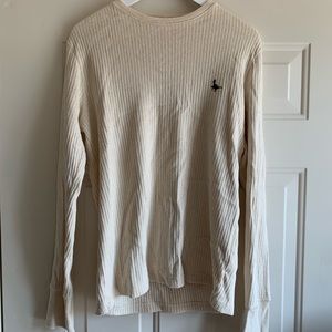 Jack Wills Cream colored Ribbed Mens Sweater